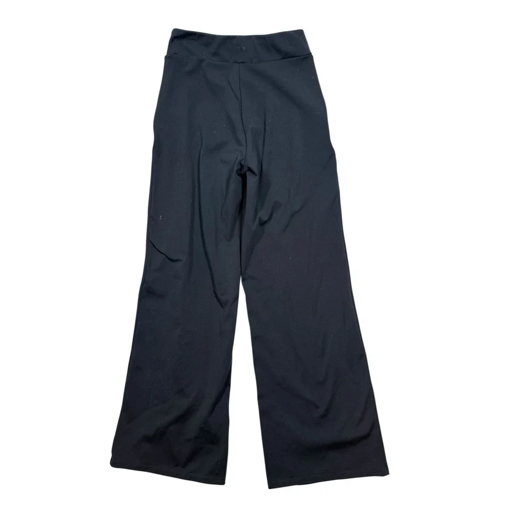 Oysho Women's Wide Leg Trouser Pants Black Pull On Size M Career Work - Picture 2 of 8